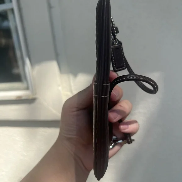 Coach Brown Leather Wristlet - Picture 7 of 7